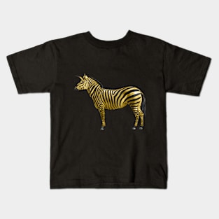 Golden Zebra Unicorn Kids T-Shirt